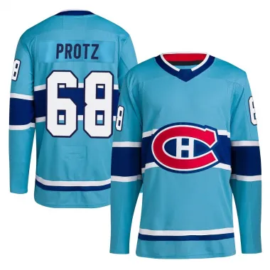 Light Blue Men's Owen Protz Authentic Montreal Canadiens Reverse Retro 2.0 Jersey
