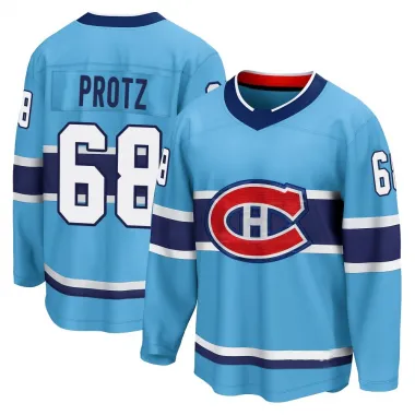 Light Blue Men's Owen Protz Breakaway Montreal Canadiens Special Edition 2.0 Jersey