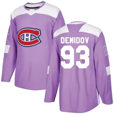 Purple Men's Ivan Demidov Authentic Montreal Canadiens Fights Cancer Practice Jersey