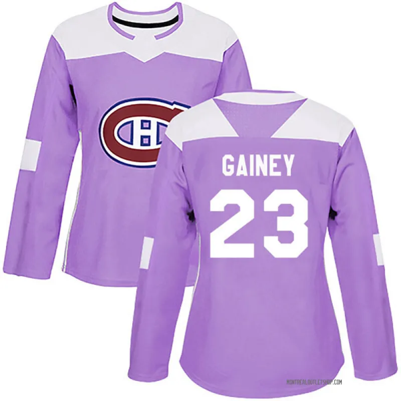 Purple Women's Bob Gainey Authentic Montreal Canadiens Fights Cancer Practice Jersey